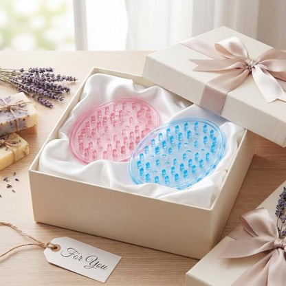 2 Pcs Plastic Soap Holder Soap Dish Bar Saver Tray with Holes Sponge Holder for Kitchen Bathroom Shower Counter, 4.5 x 3 x 0.7 Inches (Pink,Blue) - color: Pink, Blue