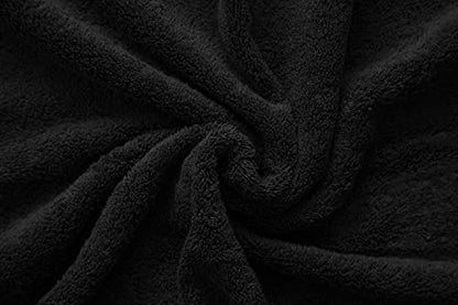 American Veteran Towel, 100% Cotton Turkish 6 Piece Towel Set, Luxury Towels Set of 6 for Bathroom Essentials, 2 Bath Towels 2 Hand Towels 2 Washcloths, Black - color: Black, size: XL 6PC