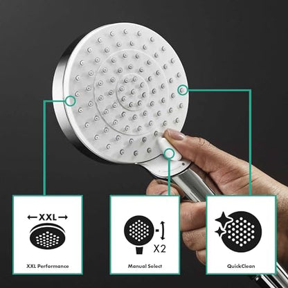 hansgrohe Crometta S Showerpipe 240 1jet with manual shower mixer - size: with mixer, style: 1 spray mode