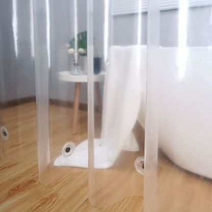 AooHome Eva Clear 48x72 Inches Shower Curtain Liner, See Through Clear 8G Bathroom Shower Curtain, Narrow Shower Liner, Heavy Duty, Water Repellent, Rust Proof Grommets - color: Clear, size: 48"W x 72"L (Pack of 1)