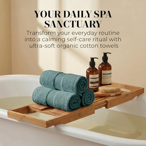 12 Pack Organic Cotton Washcloths, 700 GSM, 13x13in – Slate Gray | Plush face towels set, soft, absorbent, quick-drying wash cloths for showering, GOTS & Oeko-TEX, baby face cloths, 13x13 in - color: Slate Gray