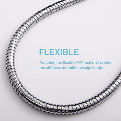 OFFO Shower Hose, Bidet Hose High Pressure Explosion Proof Toilet for Bidet Sprayer Stainless Steel Electroplating Handheld Shower Flex Hoses with Woven Inner Tube, 60 in Chrome - color: Chrome, size: 60 in