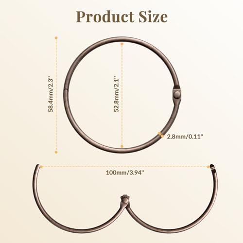 Bathway Shower Curtain Rings, Bronze Shower Curtain Hooks 12 Pcs Anti-Drop Shower Rings for Curtain, Shower Curtain Hooks Rust Proof, Shower Hooks for Shower Curtain Rod, Bronze Curtain Rings - color: Bronze, style: Classic Round