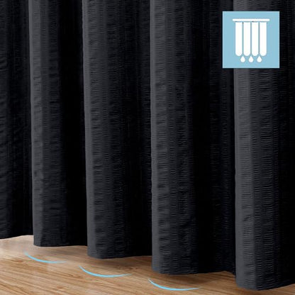 Aiyufeng Moga Fabric Black Shower Curtain 36 x 72 Inches Bath Stall Size, Hotel Quality, Washable, Black Spa Bathroom Curtains, 36x72 - color: Black, size: 36"W x 72"L (Pack of 1)