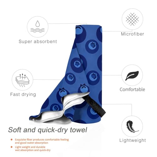 Blueberry Sea Quick Dry Bath Towels - Super Soft Bath Towels for Home, Spa, Gym, Travel - color: Blueberry Sea, size: 27.5"x55"
