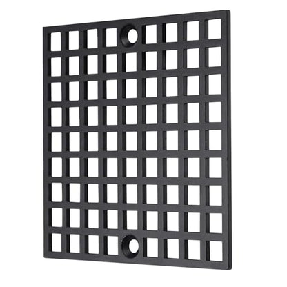 4" Matte Black Shower Drain Cover, 304 Stainless Steel Square Floor Drain Cover Replacement, Drain Strainer and Hair Catcher for Showers, Bathrooms, and Sinks - color: Black