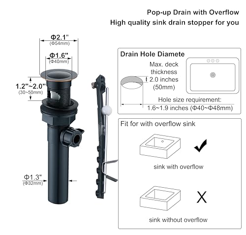 Oil Rubbed Bronze 2-Handle 8 Inch Widespread Bathroom Faucet 3 Holes,2 Pack | Derengge Traditional Widespread Sink Faucet, With Pop-Up Drain 360° Swivel Stainless Steel Spout, F-8805-ORB - color: Oil Rubbed BronzeX2