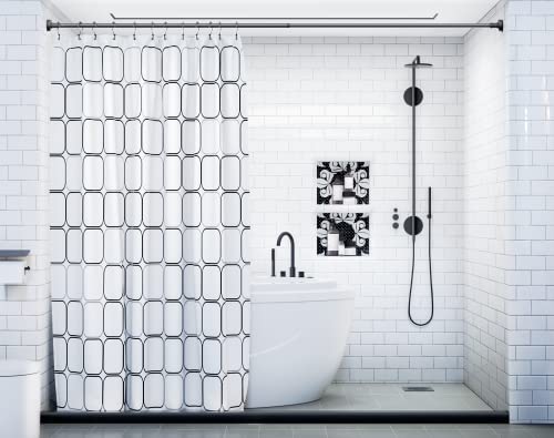 Black Tension Shower Curtain Rod – Adjustable 18-39 Inches, Fits 20-38 Inch Spaces, No Drill Rust Resistant Spring Rod for Bathroom, Kitchen, Bedroom, Balcony - color: Black, size: 18-39 inch without hooks