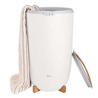 Zadro Large Hot Towel Warmer Bucket Timer Electric Towel Warmer for Bathroom Auto-Shut Off Heated Towel Warmer Spa (Large | 20L | 12" Dia. x 21" Tall, White) - color: White
