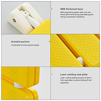 Pilarmuture Folding Shower Seat Wall Mounted,ABS Durable Slip Proof Shower Seat for Inside Shower,Bathroom Stool Chair,Save Space,Fold Down Shower Seat Shower Chair for Elderly,Pregnant(White)