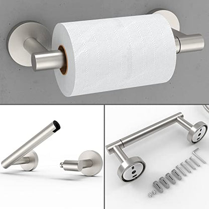 RARXTR 3pc Bathroom Hardware Set with Brushed Toilet Paper Holder & Towel Ring & Towel Bar SUS304 Stainless Steel Toilet Paper Roll Holder Wall Mount & Bathroom Towel Holder & Towel Rack Set - color: Brushed Nickel, size: 3-Piece