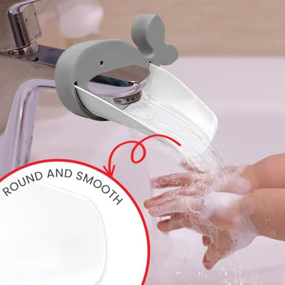 Faucet Extender for Toddlers, Gray, 2 Pack | Kitchen and Bathtub Sink, Universal Sink Handle Extenders, Fun Hand-Washing, For Babies, Toddlers and Kids