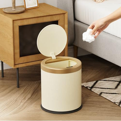 stonespace Motion Sensor Trash Can, 3.7 Gallon, Cream White | Automatic Trash can touchless for Bathroom, Kitchen, Bedroom, Living Room, Office