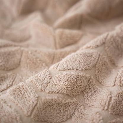 BAGNO MILANO Turkish Cotton Bath Towels, Hand Towels - Soft Plush Jacquard Collection - Highly Absorbent Towel Set (Sand Beige, 6 pcs Towel Set) - color: Sand Beige, size: 6 pcs Towel Set