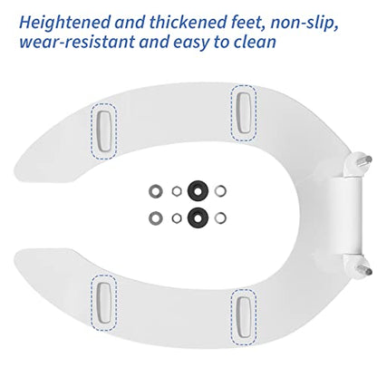 Commercial Heavy Duty Open Front Toilet Seat Without Cover, Thickened Material, Never Loosen, ELONGATED, White(18.5”), 6-Pack - size: Elongated-6-Pack