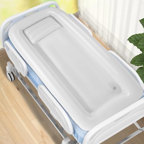 Medical Inflatable Bathtub Portable Bed Electric air Pump Water Bag air Cushion Next to The Bathtub Suitable for Disabled, Elderly, bedridden Patients, Elderly, Disabled People