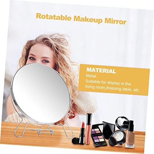 Double-Sided Rotating Makeup Mirror Stand Reflection for Shaving and Cosmetics Frame for Elegant Vanity Decor
