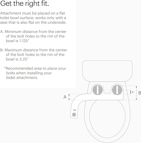 Brondell FSP-250 FreshSpa Thinline Precision Essential Bidet Attachment for Toilet Seats with Adjustable Water Pressure, Side Arm Control, Thin Profile, White (Dual Nozzles) - style: Dual Nozzle