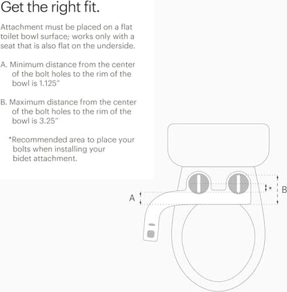 Brondell FSP-250 FreshSpa Thinline Precision Essential Bidet Attachment for Toilet Seats with Adjustable Water Pressure, Side Arm Control, Thin Profile, White (Dual Nozzles) - style: Dual Nozzle