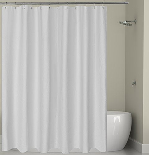 Barossa Design Soft Microfiber Fabric Shower Liner or Curtain, Hotel Quality, Machine Washable, Water Repellent, Silver Grey, 70 x 72 inches - color: Silver Grey, size: 70"W x 72"L (Pack of 1)