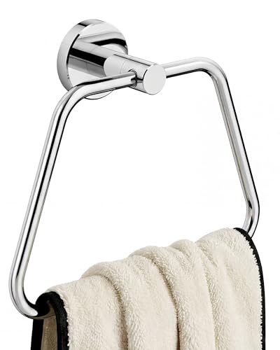 RARXTR Hand Towel Holder for Bathroom Polished Chrome Towel Ring Heavy Duty Stainless Steel Towel Hanger Wall Mount for Bath, Kitchen - size: ∅9mm Tube