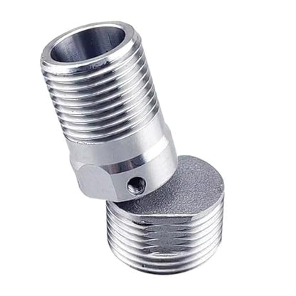 Stainless Steels Shower Tap Adapter Adjustable Angled Bents Base Telescopic Curved Feet Arm Extension Enduring Stainless Steels Tap Adapter for Kitchens and Bathrooms
