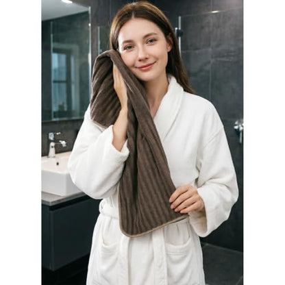 3-Piece Hand Bath Towels 14 X 29.6 Inchs, Quick-Dry Microfiber Washcloths with Hanging Loop, Soft & Absorbent Face Towels for Bathroom Kitchen Gym Travel - color: 3coffee