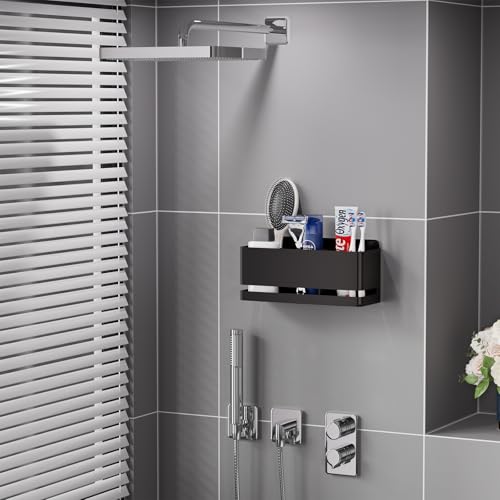 Electric Toothbrush Holder, Toothbrush Holders wall Mounted，3 Slot | Aluminum toothbrush holder, drill-free, 3-slot storage; suitable for use in bathrooms, kitchens, and studies. - size: Three slot