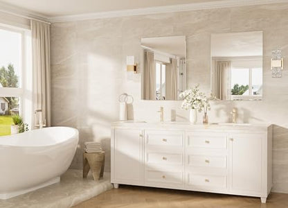 24x32 Frameless Bathroom Mirror, Vanity Bathroom Mirror for Wall Shatterproof Modern Rectangle Mirrors for Bedroom, Living Room, Entryway, Home Gym, Entryway - size: 32"L x 24"W, style: Frameless