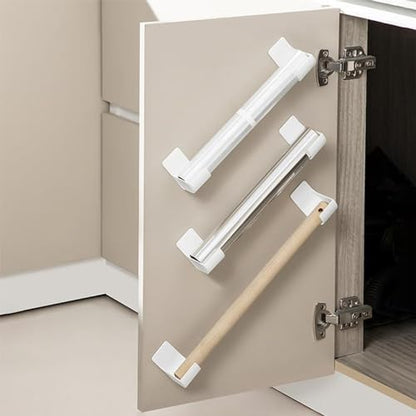 Trash Bag Dispenser, Trash Bag Holder, 4PCS Wall Mounted Trash Bag Dispenser, Waterproof Self-Adhesive Garbage Bag Dispenser, Plastic Bag Holder for Kitchen Bathroom, White