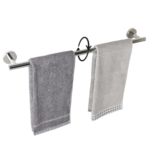 TocTen Bath Towel Bar - Thicken SUS304 Stainless Steel Bathroom Towel Holder, Towel Rod for Bathroom Heavy Duty Wall Mounted Towel Rack Hanger (24IN, Chrome) - color: Chrome, size: 24IN