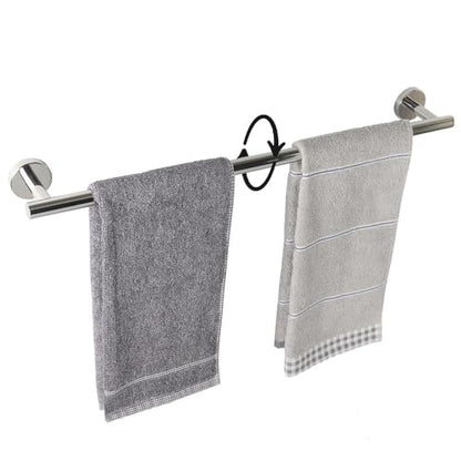 TocTen Bath Towel Bar - Thicken SUS304 Stainless Steel Bathroom Towel Holder, Towel Rod for Bathroom Heavy Duty Wall Mounted Towel Rack Hanger (24IN, Chrome) - color: Chrome, size: 24IN