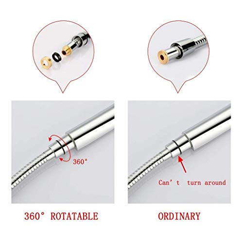 Shower Hose, 79-inch Stainless Steel Showerhead Hose with G1/2 Universal Brass Connector, Chrome - size: 79 inches