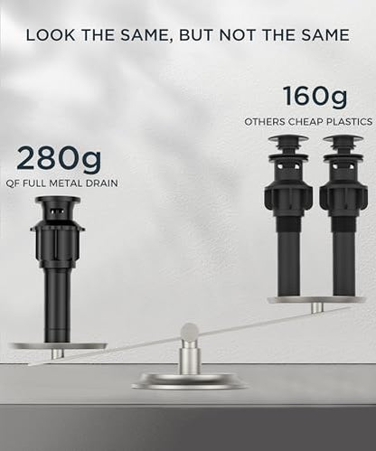 QFN Matte Black Bathroom Faucet 3 Hole 8 Inch Widespread for Vanity Faucet | Two Handles Bathroom Sink Faucet Lead-Free Square Design with Supply Lines, 4-12 Inch 3 Hole Install, for RV Vanity Laundry - color: Matte Black, style: Square