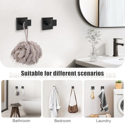 TQKAG Matte Black Bathroom Hardware Accessories Set 5 Pieces, Double Post Pivoting Toilet Paper Holder Set Stainless Steel Square Bathroom Towel Bar Holder Set Wall Mounted - color: Matte Black, size: 5-Pieces Set