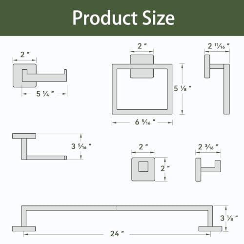 15-Pieces Matte Black Bathroom Accessories, 24 Inch Bathroom Hardware Set | SUS304 Stainless Steel Bath Towel Bar Set, Towel Racks for Bathroom Wall Mounted - size: 26 Inch (15 Pieces)