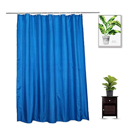 Shower Curtain Liner 72 x 72 Inch Soft Water Repellent Heavy Duty Light Fabric Shower Curtains with 12 Rust-Proof Metal Grommets, Hotel Quality, Machine Washable, Blue - color: Blue, size: 72"W x 72"L (Pack of 1)