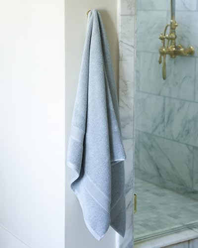Cozy Earth Complete Luxe Bath Bundle - 60% Cotton 40% Viscose from Bamboo - Quick Dry & Plush Cotton Bath Towel Set - 4 Washcloths, 2 Hand Towels, 2 Bath Towels, 2 Bath Sheets - Harbor Mist - color: Harbor Mist
