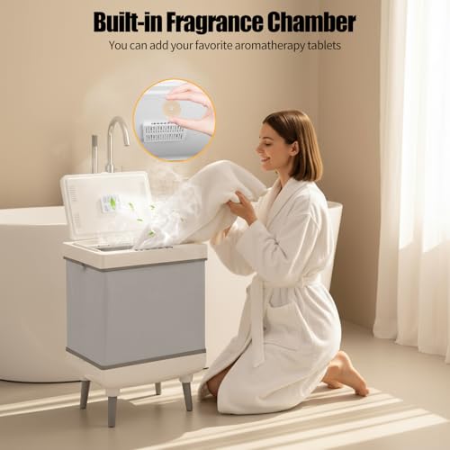 Large Towel Warmer Bucket, 20L Electric Hot Towel Warmer for Bathroom, Spa, Salon, Luxury Freestanding Towel Heater with Timer, Delay Start & 3 Temp Settings (35L-A) - size: 35L-A