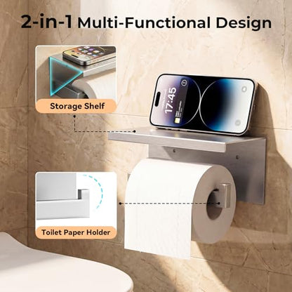 10-Piece Brushed Nickel Bathroom Hardware Set SUS304 Stainless Steel, 2×23.6" Towel Bars, 2 Towel Rings, 2 Toilet Paper Holders & 4 Towel Hooks Wall Mounted Bathroom Accessories Set - color: Brushed Nickel, size: 10 pack