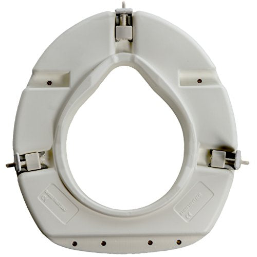 PCP Raised Toilet Seat, Increase Height Over Commode, Elevated, White, 3 Inch Rise