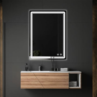 LED Bathroom Mirror with Lights, Anti-Fog, Dimmable, Lighted Bathroom Vanity Mirror for Wall, UL-Certified (32 x 24) - size: 32"L x 24"W