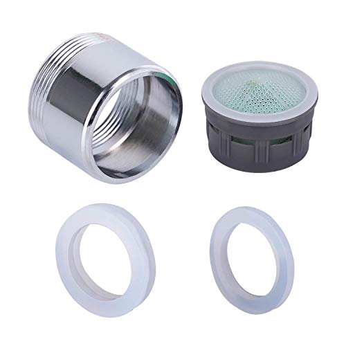 2 Pack 2.2 GPM Sink Faucet Aerator, Male and Female Dual Thread Aerator, Regular/Standard Size, Chrome by NIDAYE - size: 2.2GPM