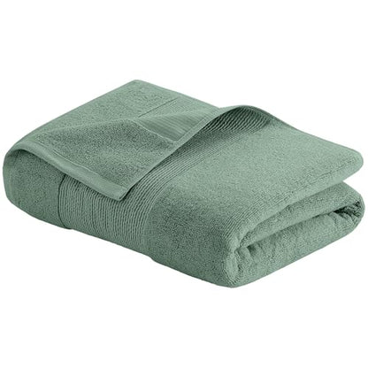 Modern Threads Air Cloud 6-Piece Towel Set - 100% Zero-Twist Cotton, 500 GSM, Quick Dry & Plush, Eucalyptus - color: Eucalyptus, size: 6 Pcs Towel Set
