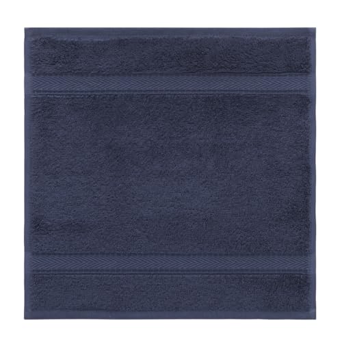 Supreme Terry 6-Piece Premium Towel Set, Soft & Plush 100% Turkish Cotton, Spa Quality, 2 Bath Towel 2 Hand Towels 2 Washcloths-Navy - color: Navy, size: 6 Pcs Set
