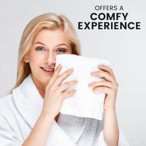Cotton Washcloths Set - Premium Quality Face Cloths, 100% Cotton Ring Spun, Soft & Absorbent Towels for Body (24 Pack, White)