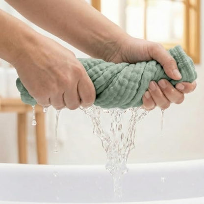Baby Washcloths - Burp Cloths Baby Girl Boy Baby Wipes - Soft Newborn Face Towels and Wash Burping Cloths for Babies Sensitive Skin, Registry Search, 10 Pack 11.8x11.8 inches - color: Green-10pack-binding