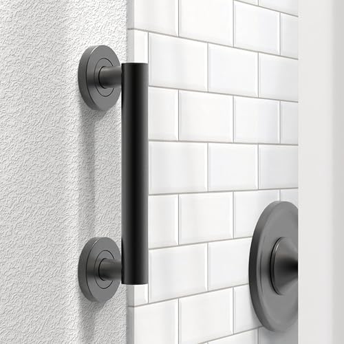 Bath, Shower and Toilet Safety Grab Bar for Seniors and Handicaps, ADA Compliant Mobility Aid Balance Assist Handle, Stainless Steel - color: Matte Black, size: 9 Inch
