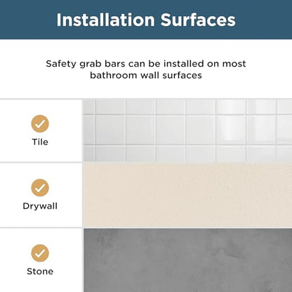 Franklin Brass Voisin (1-Pack) 24' ADA Grab Bar Bathtub Handle Safety in Bright Stainless Steel 1-1/4' diameter Wall Mount Shower Handicap VOI5924-BS - size: 24 Inch