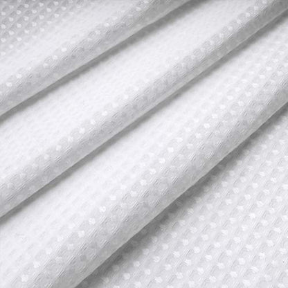 RiverDream Heavyweight Waffle No Hook Shower Curtain with Liner,White,71x86 | Dotted Waffle,Snap-in Liner,Heavy Duty,Quick Dry,Mesh Top Window,With Bottom Magnets,Hotel-Grade,Washable,Extra Long Size - color: White, size: 71"W x 86"L (Pack of 1)